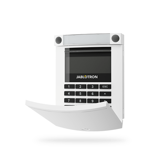 JA-114E BUS-bediendeel met toetsenbord, segment, LCD en RFID - wit