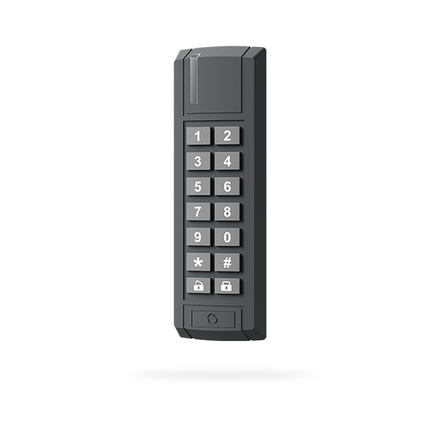 JA-123E-NFC BUS-buitenbediendeel met toetsenbord 13,56 MHz (NFC/Mifare)
