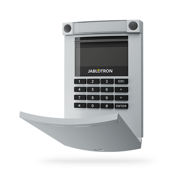 JA-154E draadloos bediendeel met toetsenbord, segment, LCD en RFID - grijs