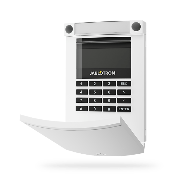 JA-154E draadloos bediendeel met toetsenbord, segment, LCD en RFID - wit