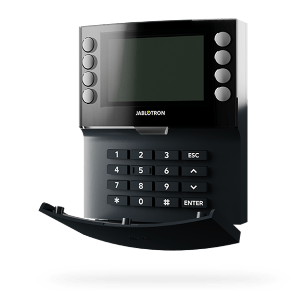 JA-155E draadloos bediendeel met toetsenbord, 4 segmenten, LCD en RFID - antraciet